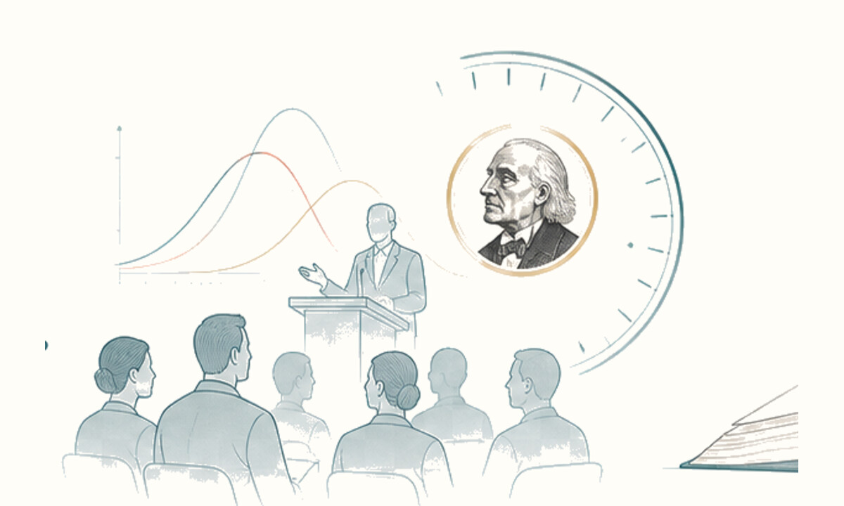 Professional illustration of a Fechner Day conference session
