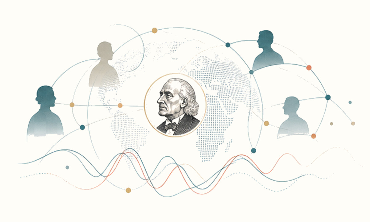Abstract illustration of an international psychophysics research society